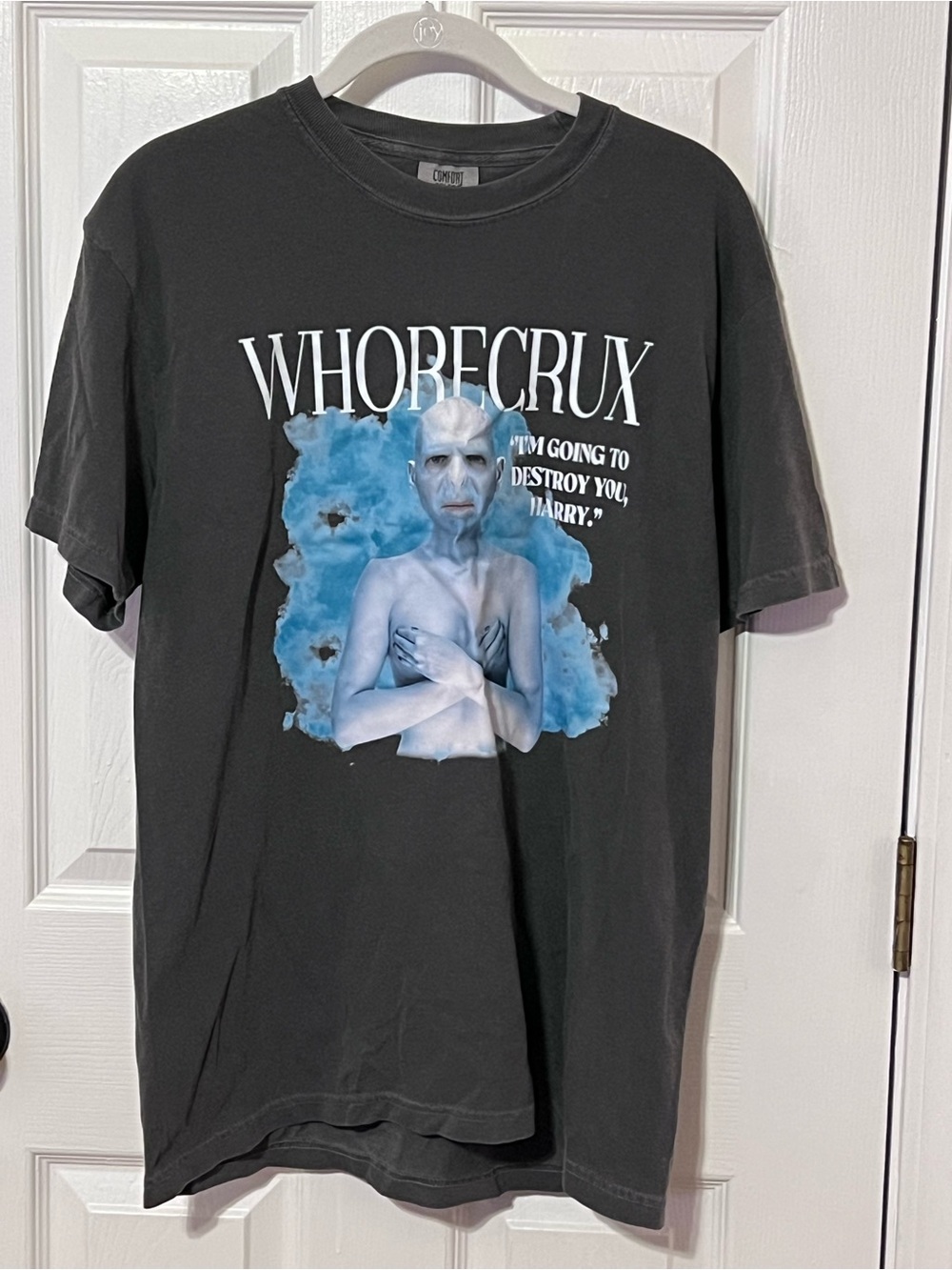 Comfort Colors Voldemort “Whorecrux” Graphic T-Shirt Harry Potter Parody Tee Med